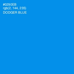 #0290EB - Dodger Blue Color Image